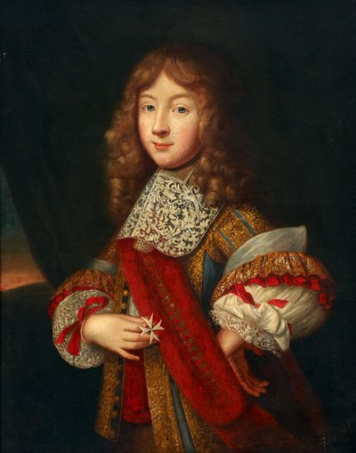 Portret van een jonge ridder met insignes, c.1700 door Sébastien Bourdon